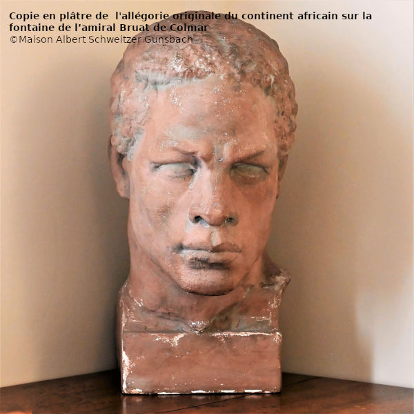  copie en plâtre de l'allégorie du continent africain