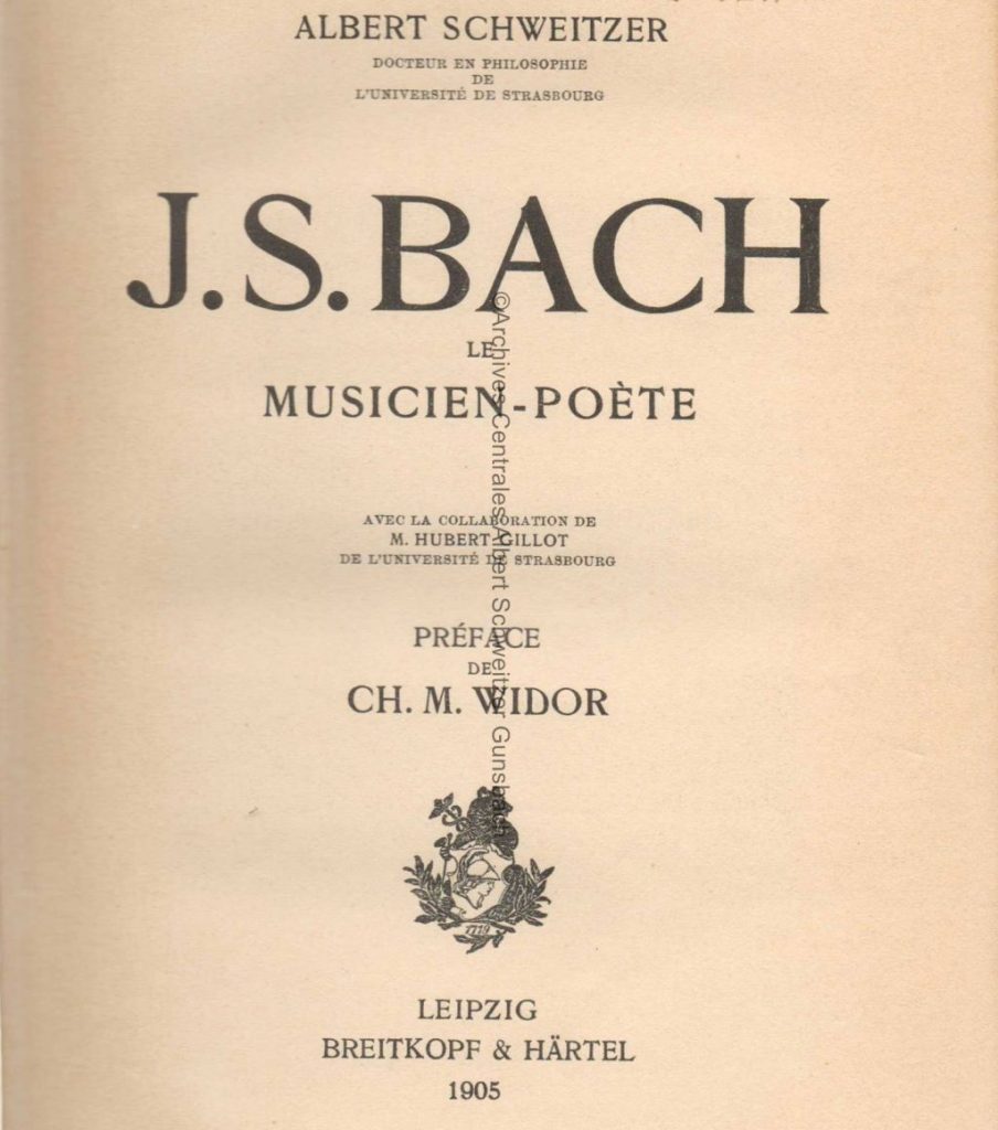 J.S. Bach le musicien-poète (1905)