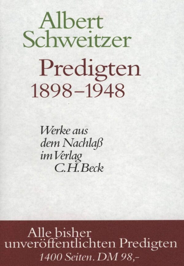 Predigten 1898-1948