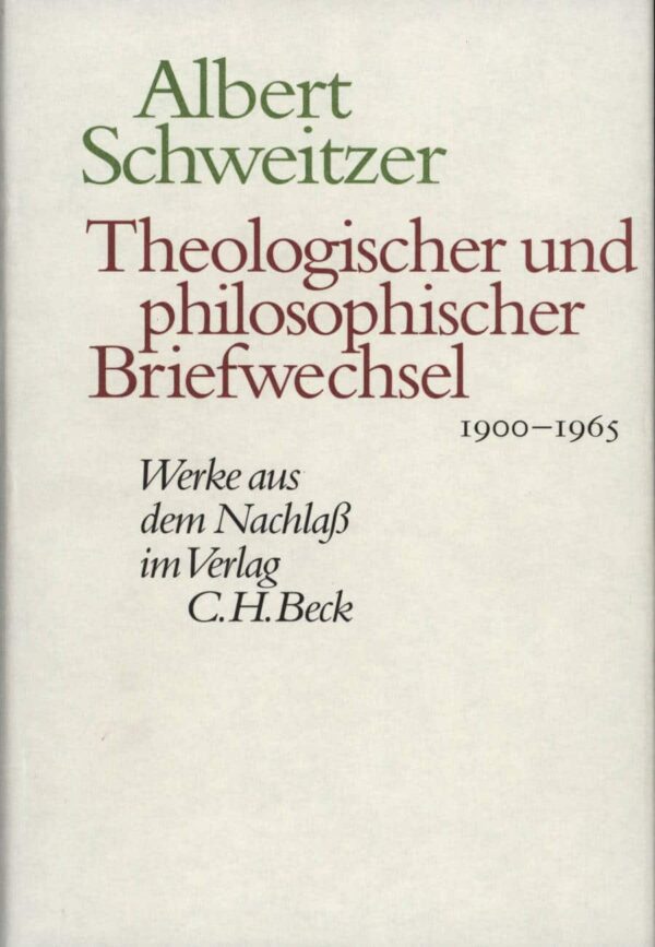 Theologischer und philosophischer Briefwechsel (1900-1965)