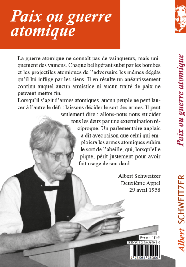 Paix ou guerre atomique Albert Schweitzer Editions AISL